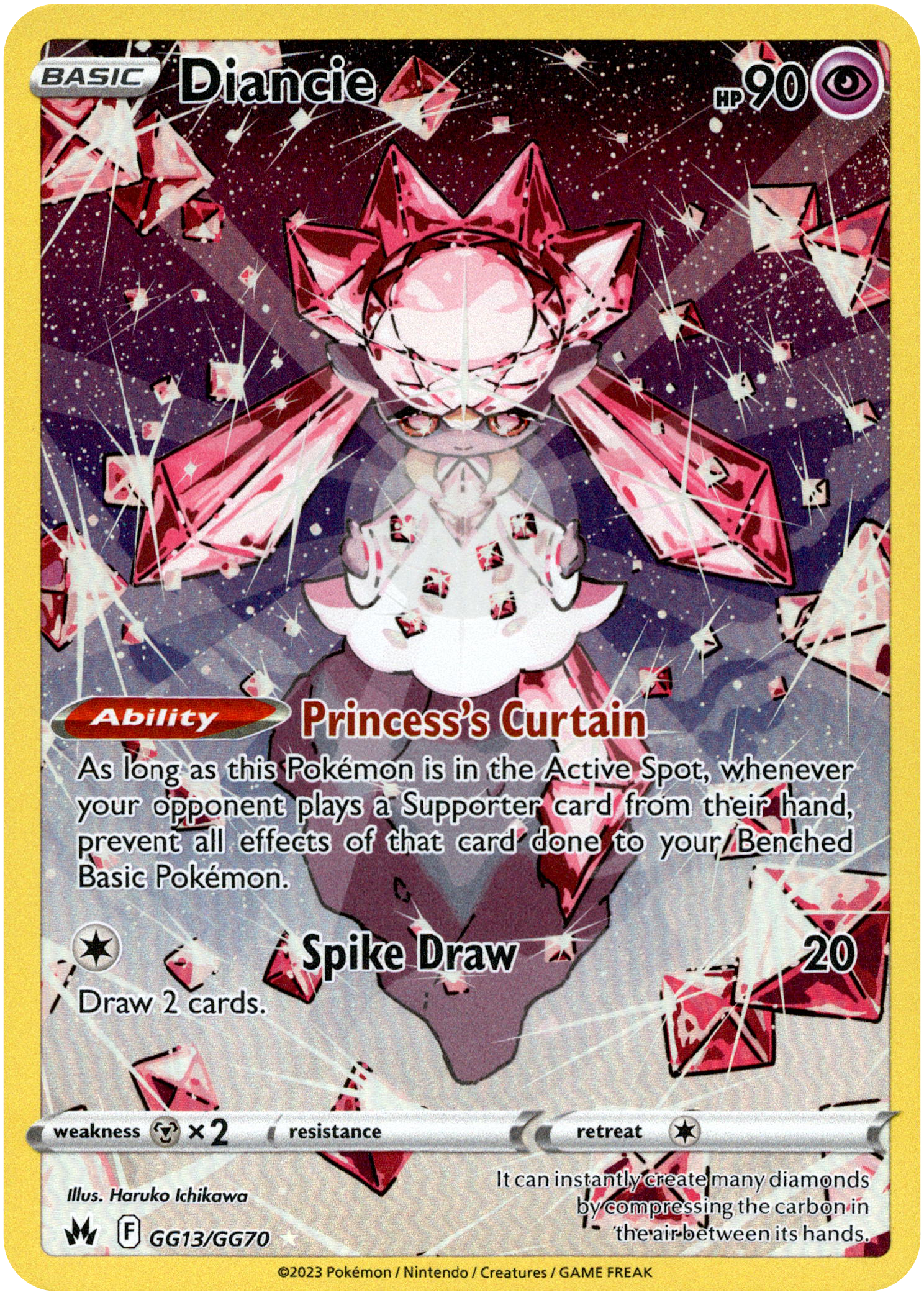 Diancie - GG13/GG70 - Crown Zenith - Holo - Card Cavern