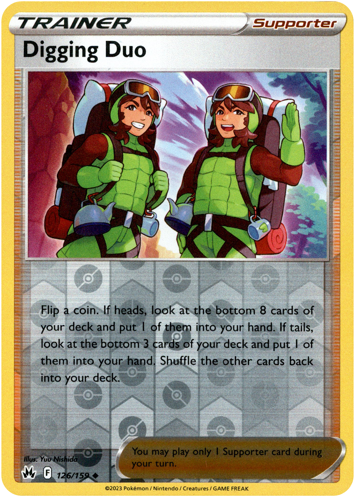 Digging Duo - 126/159 - Crown Zenith - Reverse Holo - Card Cavern
