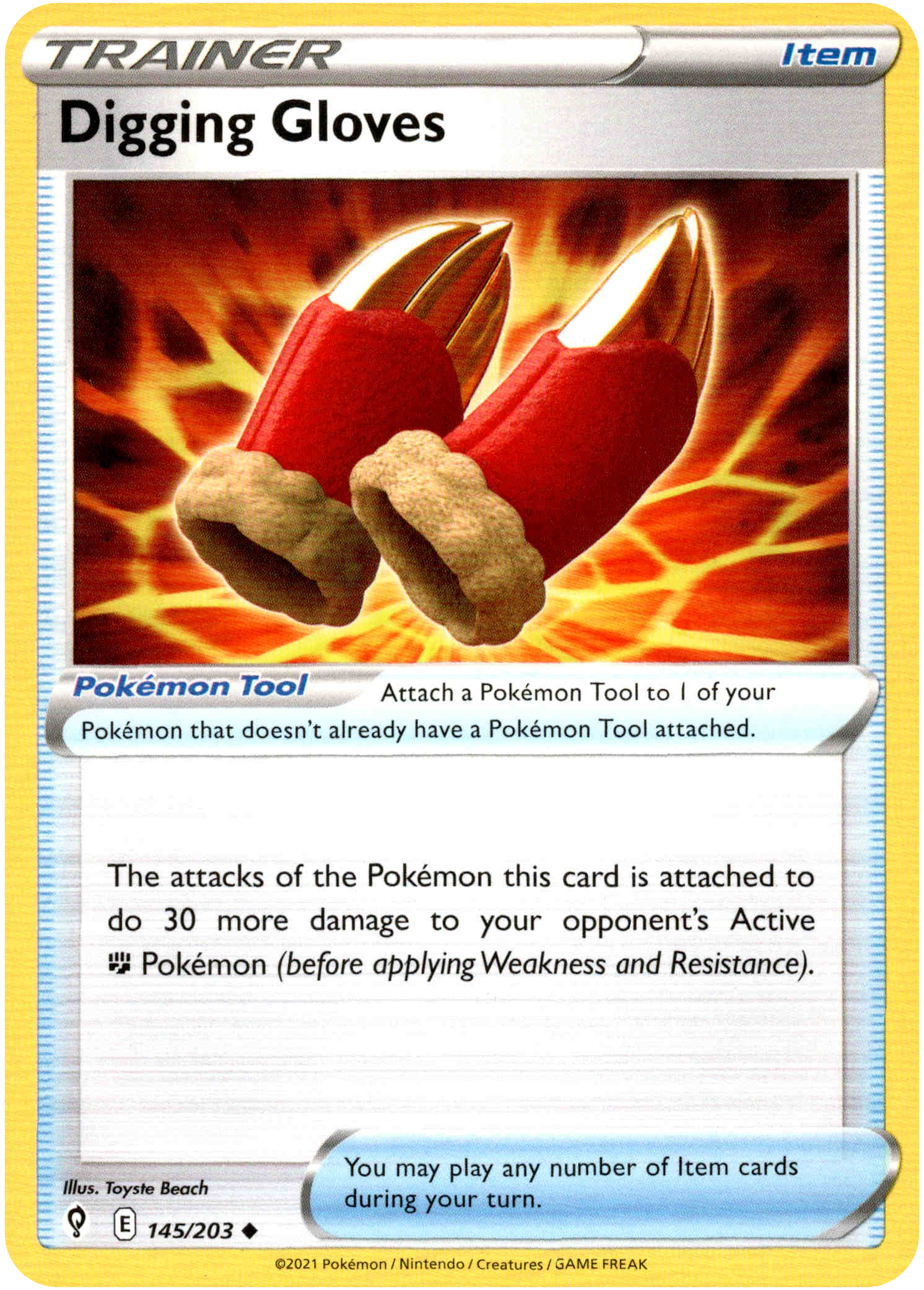 Digging Gloves - 145/203 - Evolving Skies - Card Cavern