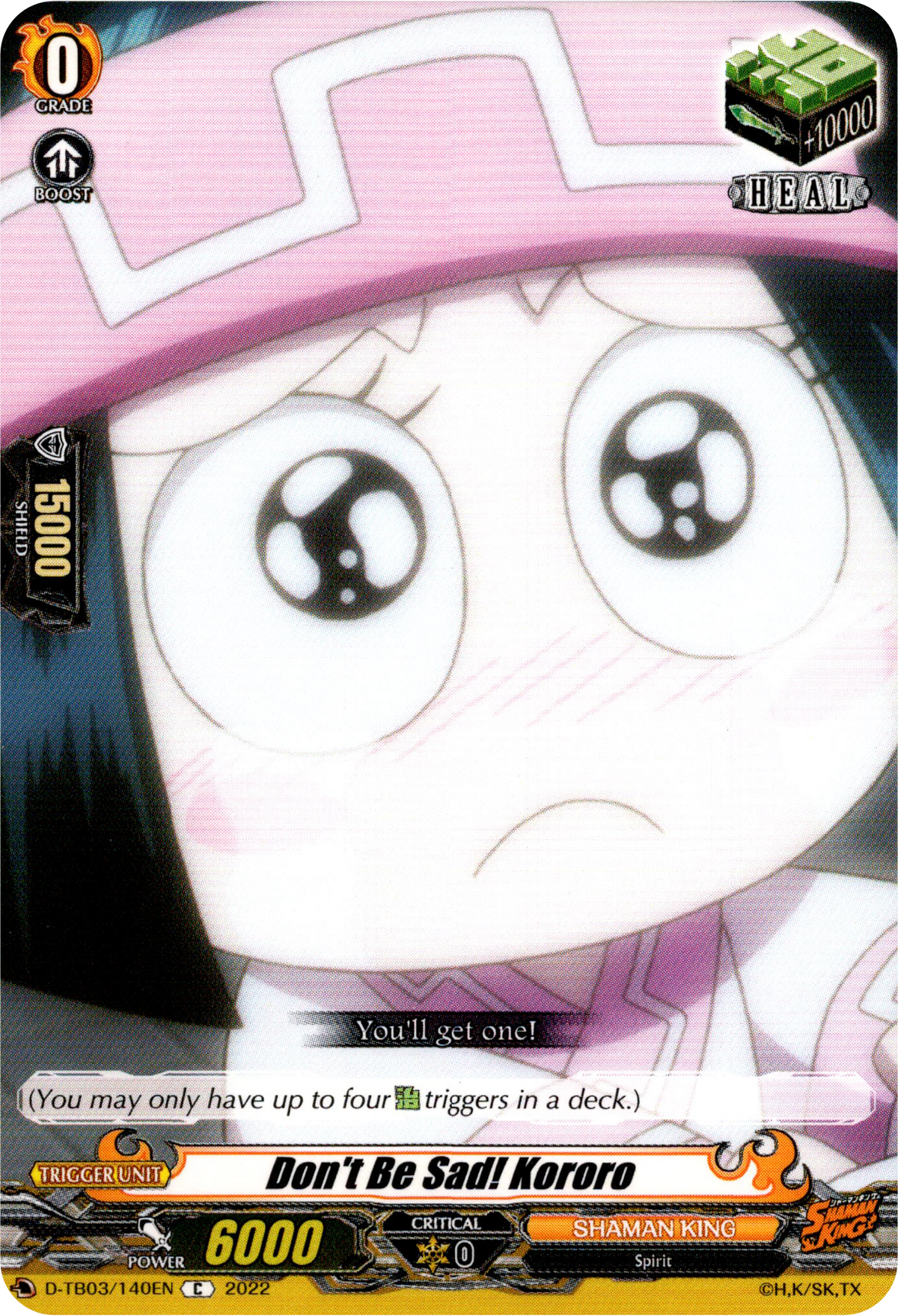 Don't Be Sad! Kororo - D-TB03/140EN - Shaman King - Card Cavern