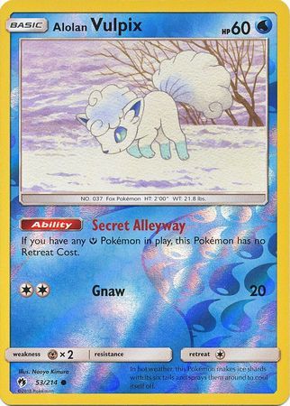 Alolan Vulpix - 53/214 - Lost Thunder - Reverse Holo - Card Cavern