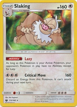 Slaking - 115/168 - Celestial Storm - Holo - Card Cavern