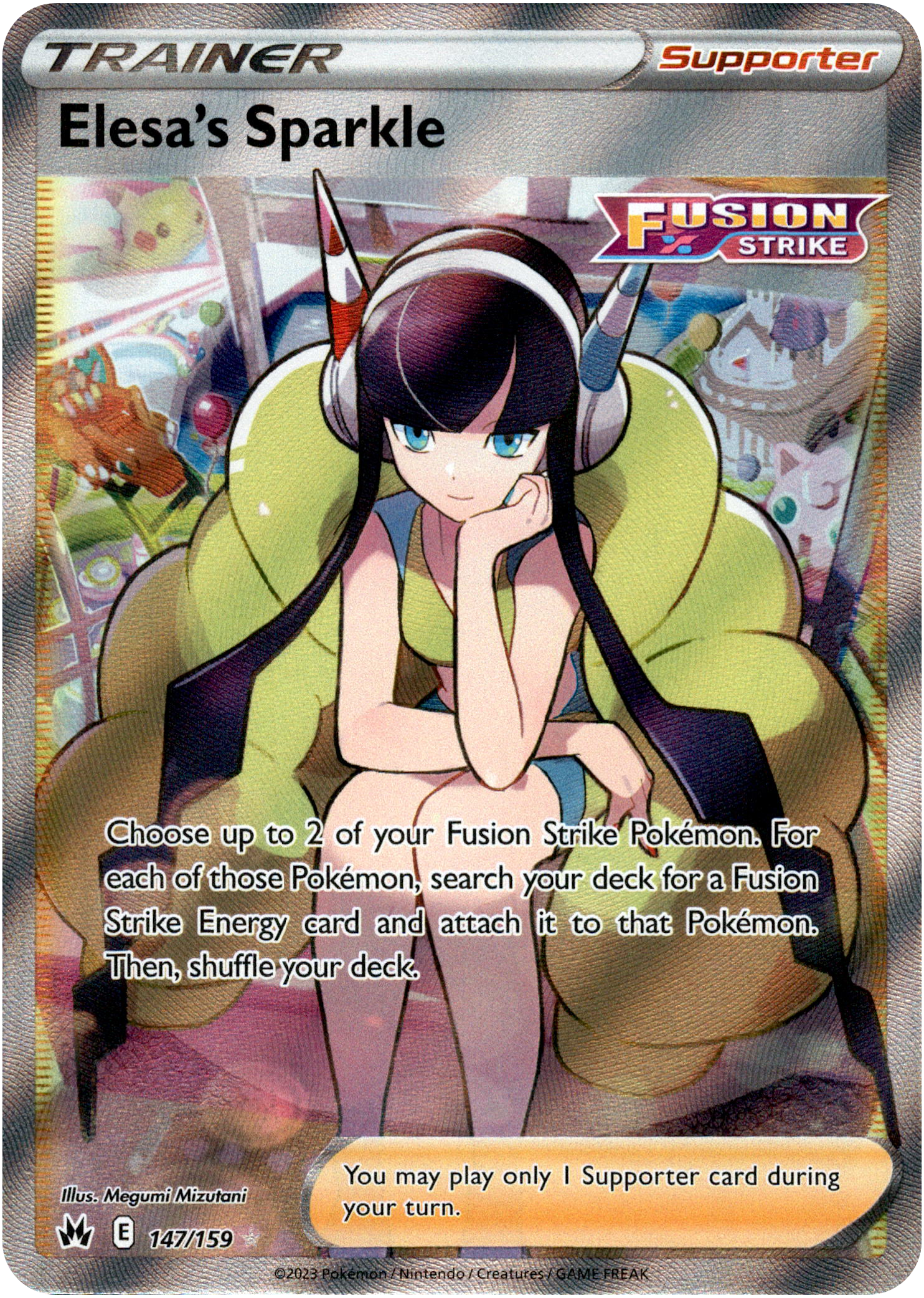 Elesa's Sparkle Full Art - 147/159 - Crown Zenith - Holo - Card Cavern