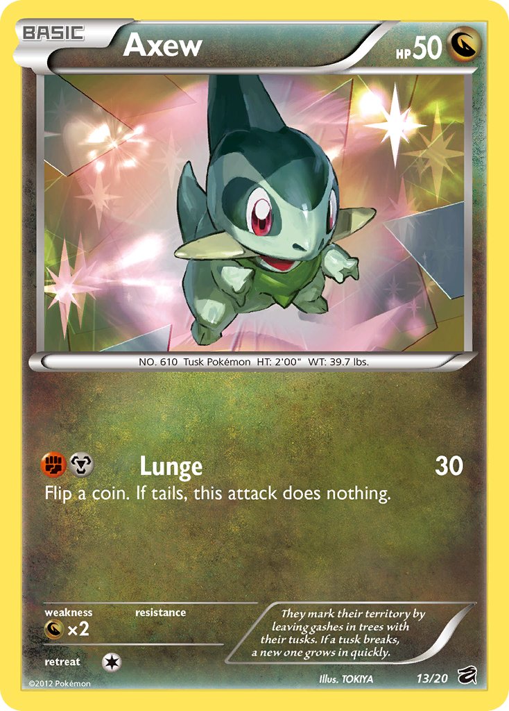 Axew - 13/20 - Dragon Vault - Holo - Card Cavern