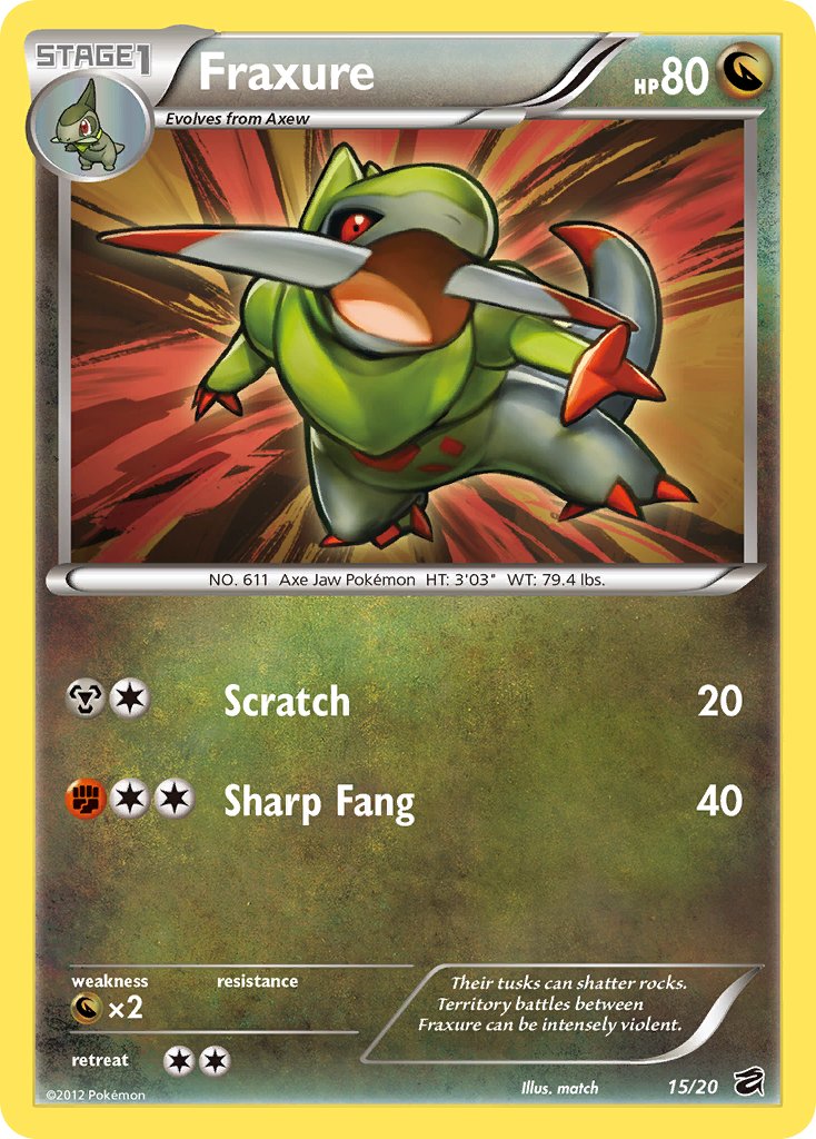 Fraxure - 15/20 - Dragon Vault - Holo - Card Cavern