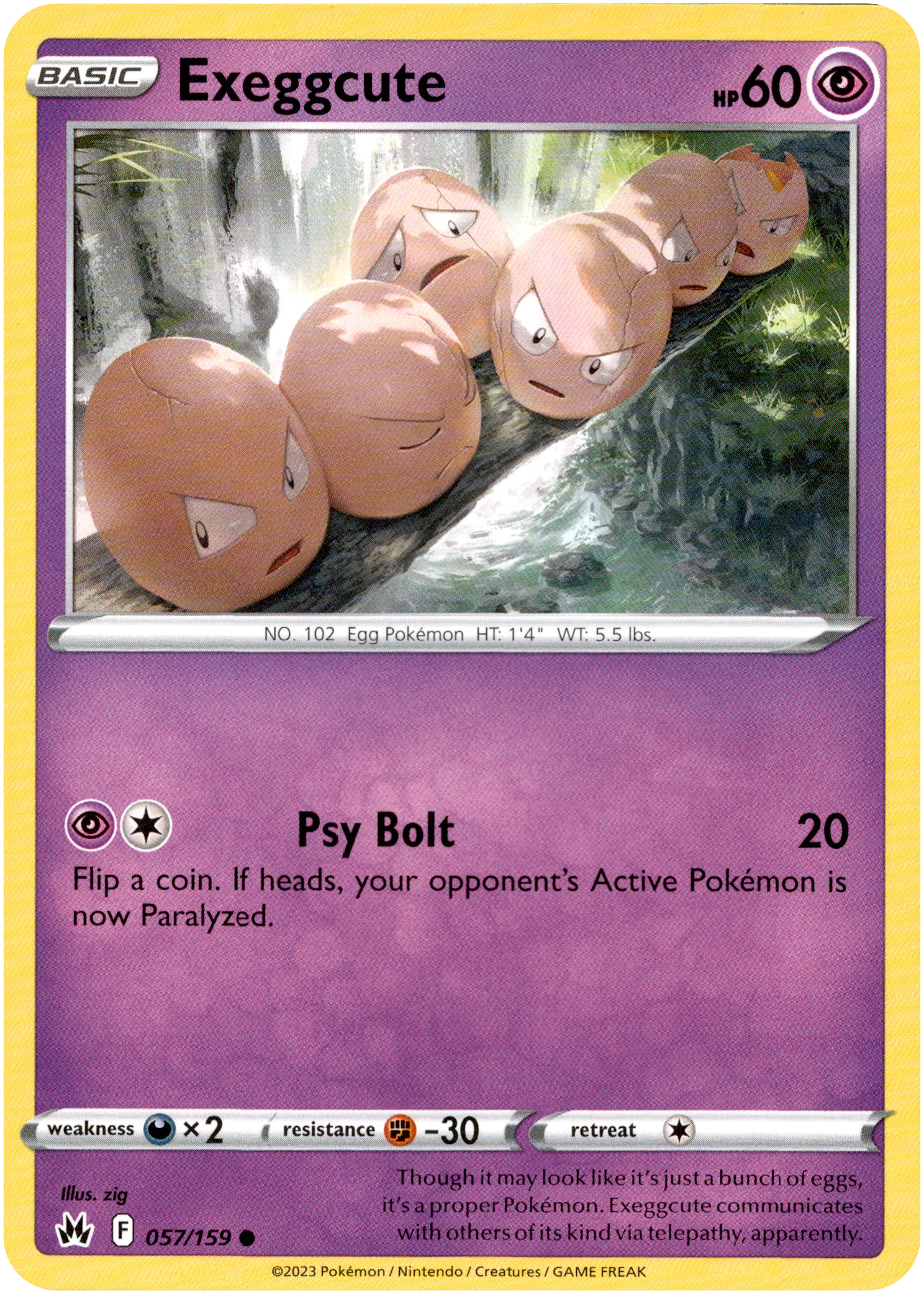 Exeggcute - 057/159 - Crown Zenith - Card Cavern
