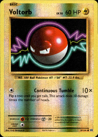 Voltorb - 39/108 - Evolutions - Reverse Holo - Card Cavern