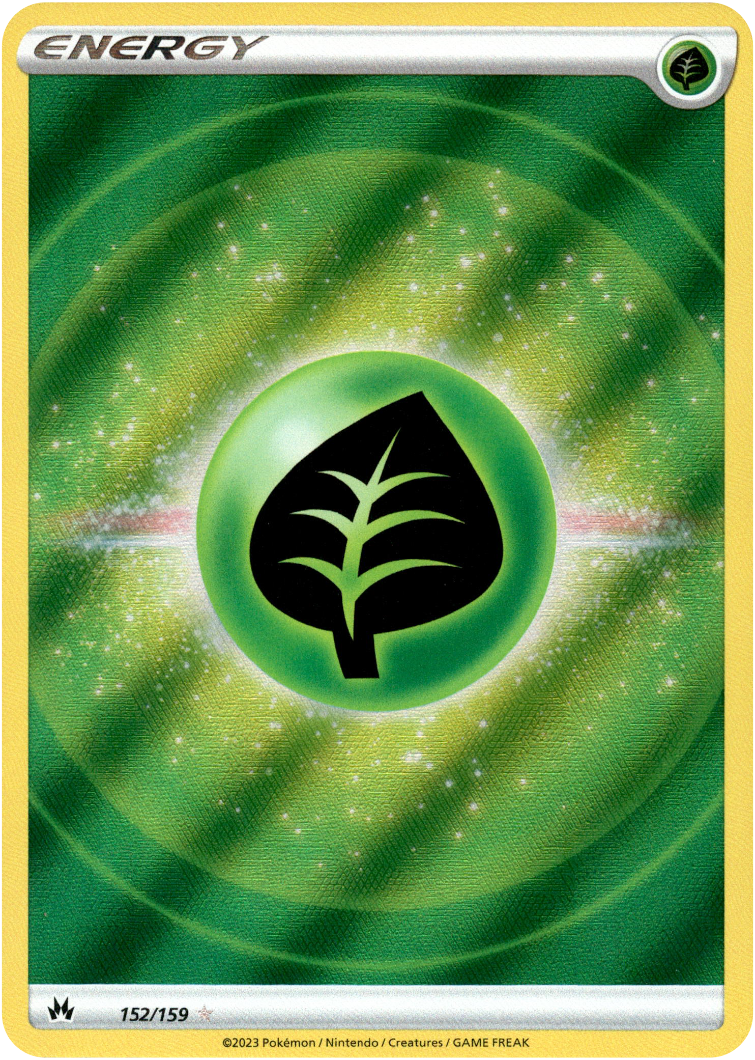Grass Energy Full Art - 152/159 - Crown Zenith - Holo - Card Cavern