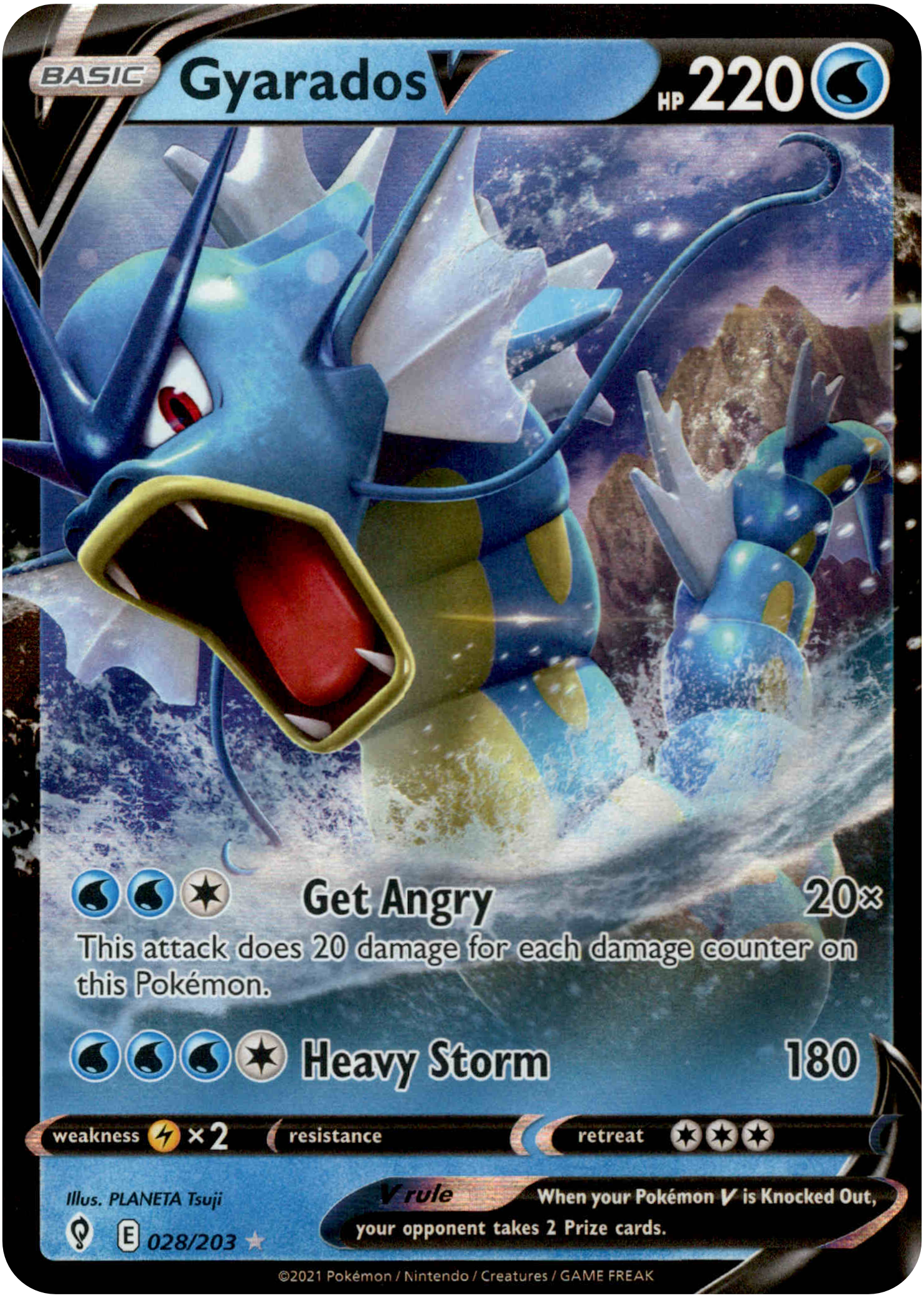 Gyarados V - 028/203 - Evolving Skies - Holo - Card Cavern