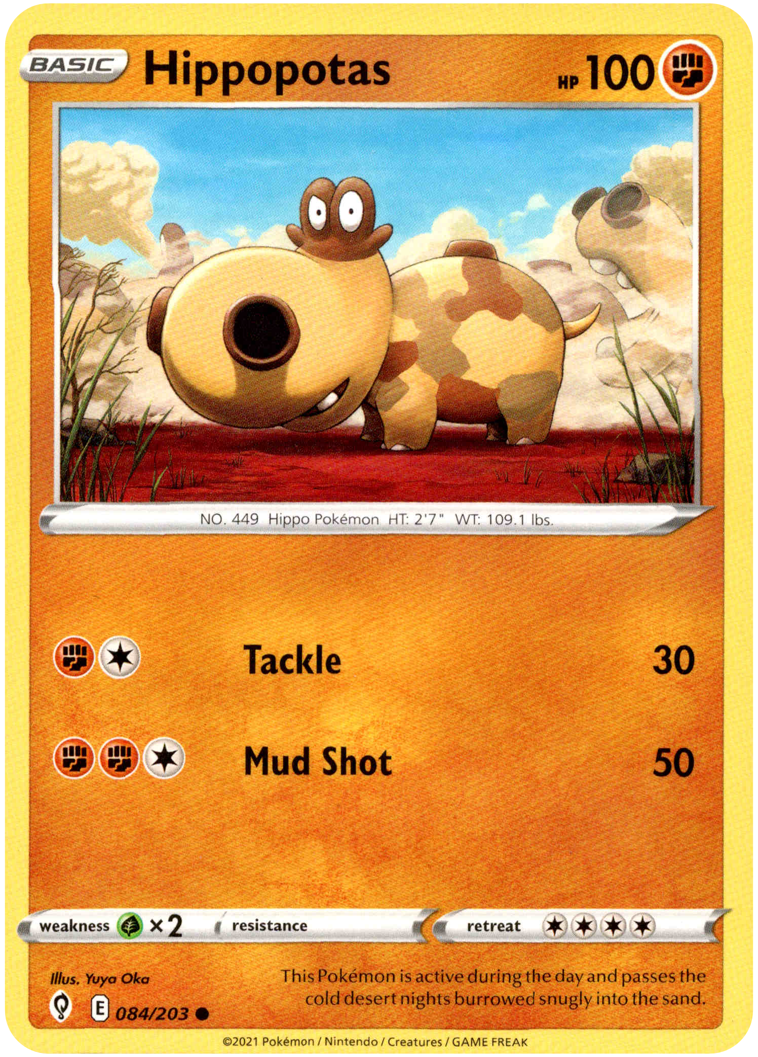Hippopotas - 084/203 - Evolving Skies - Card Cavern