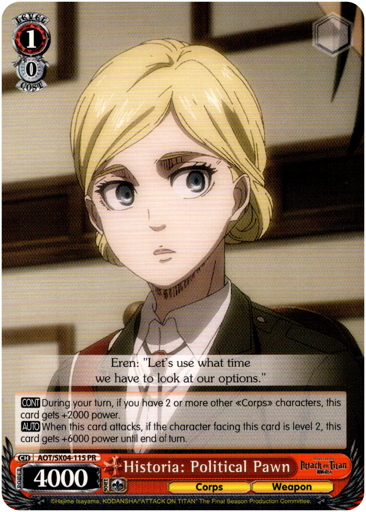 Historia: Political Pawn - AOT/SX04-115 PR - Card Cavern