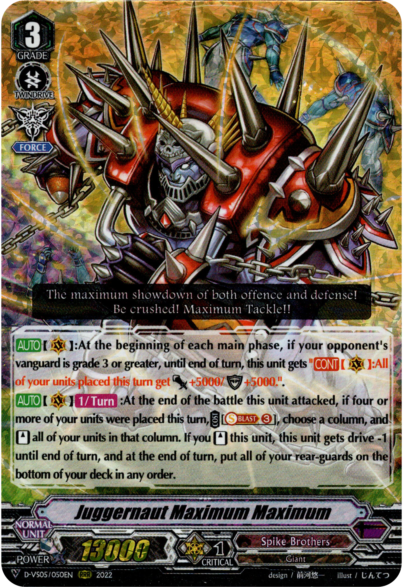 Juggernaut Maximum Maximum - D-VS05/050EN - V Clan Collection Vol.5 - Foil - Card Cavern