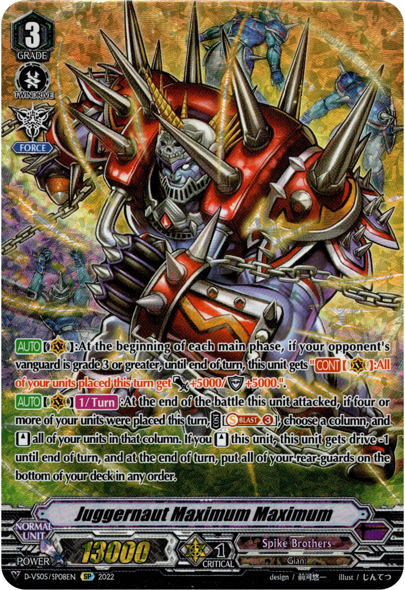 Juggernaut Maximum Maximum - D-VS05/SP08EN - V Clan Collection Vol.5 - Foil - Card Cavern
