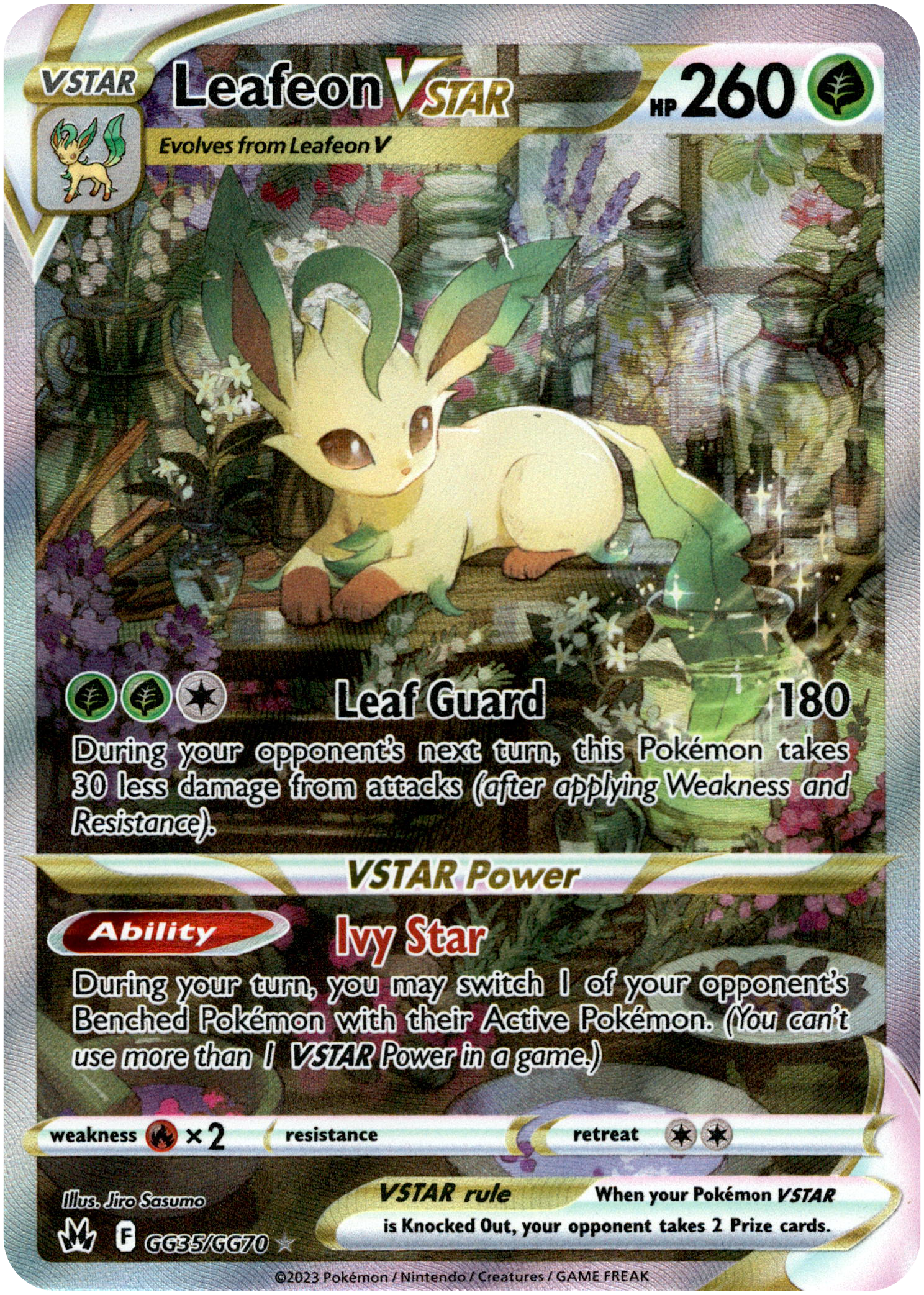 Leafeon VSTAR - GG35/GG70 - Crown Zenith - Holo - Card Cavern