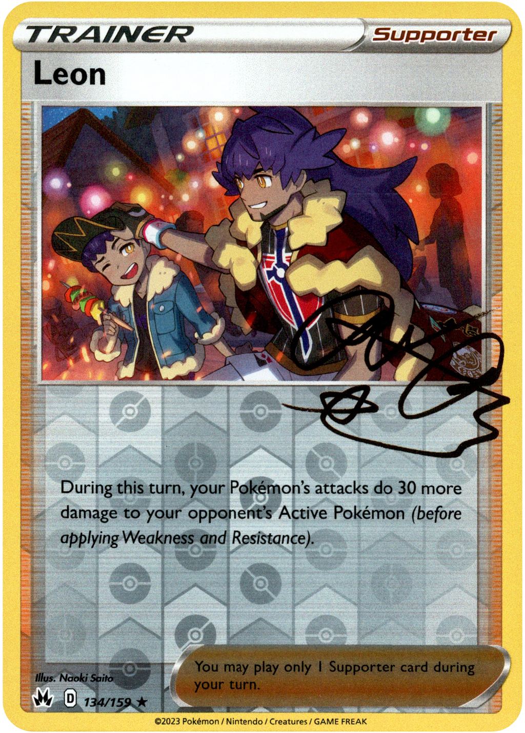 leon card pokemon Leon - 134/159 - Crown Zenith