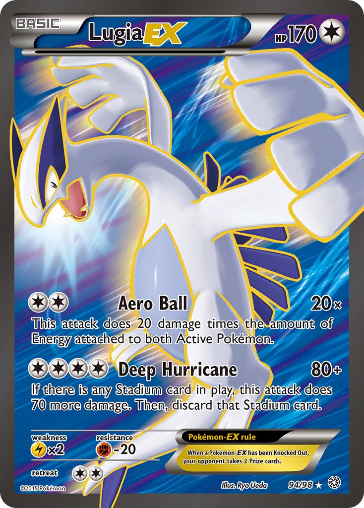 rare lugia pokemon cards Lugia EX Full Art - 94/98 - Ancient Origins
