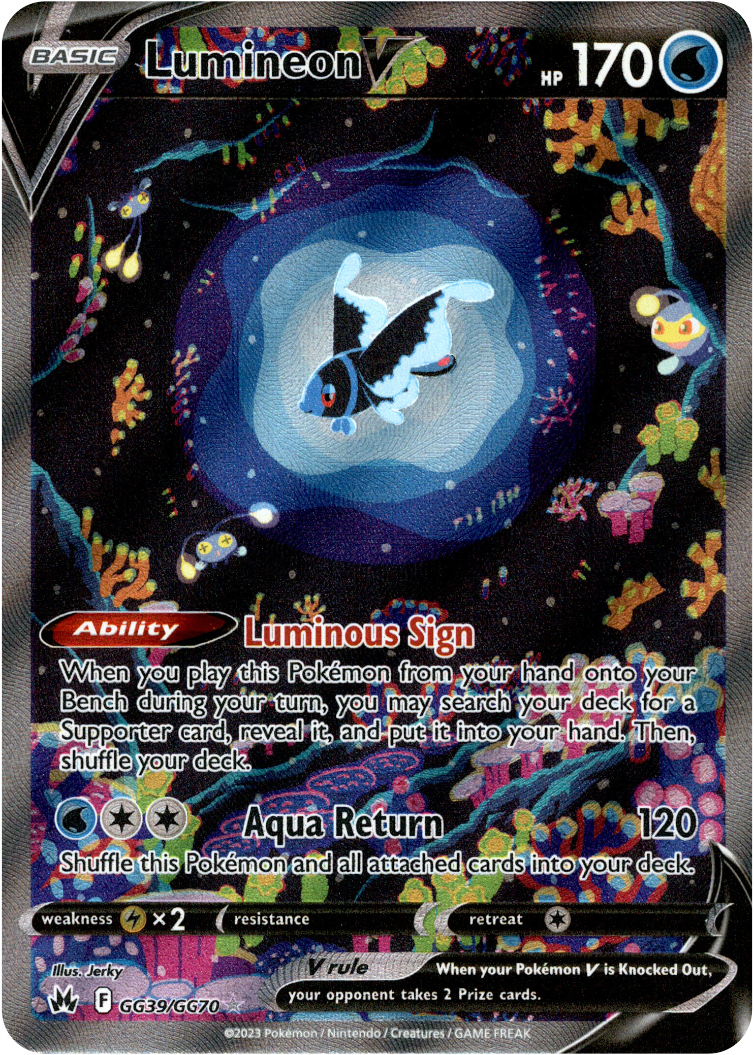Lumineon V - GG39/GG70 - Crown Zenith - Holo - Card Cavern