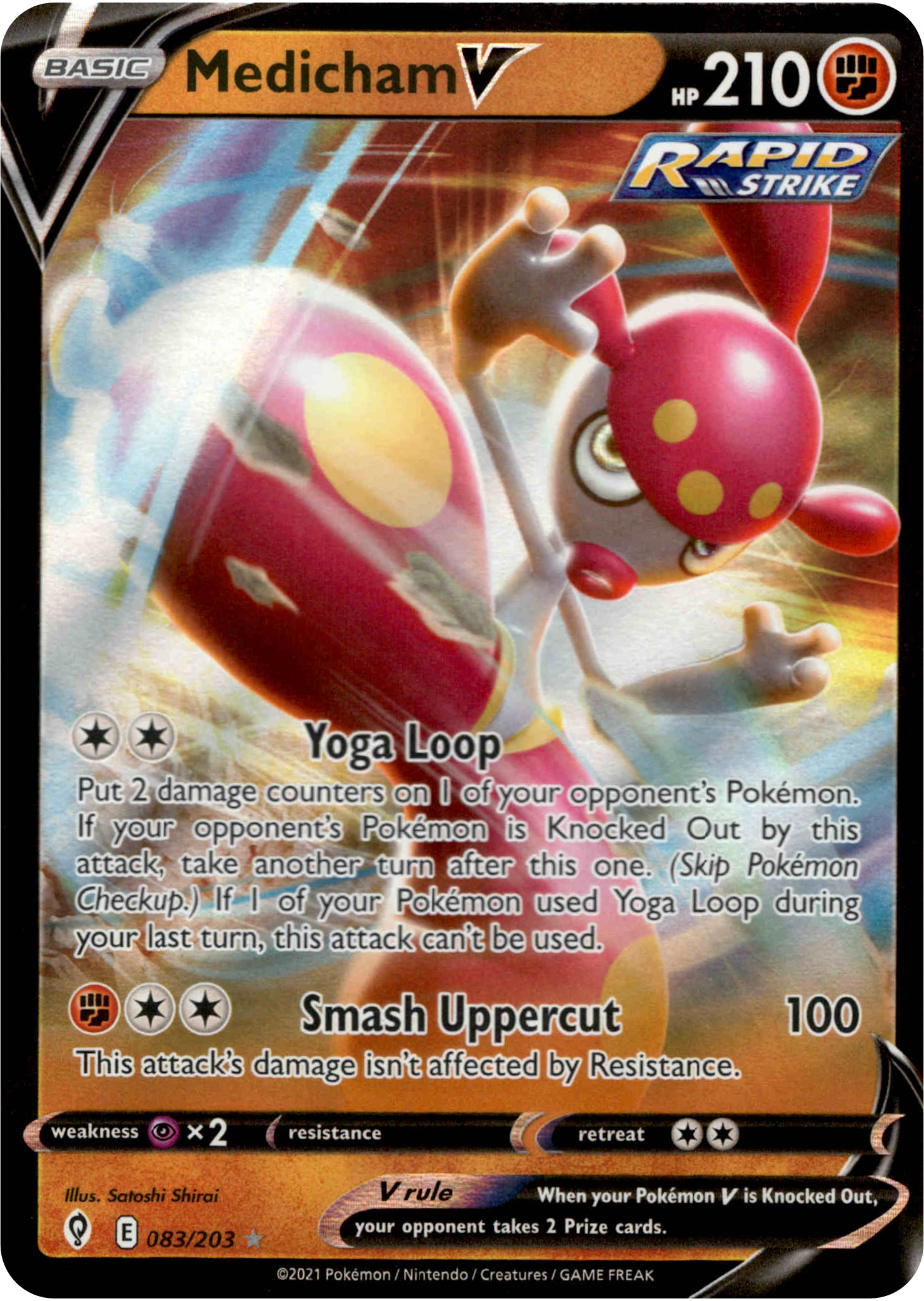 Medicham V - 083/203 - Evolving Skies - Holo - Card Cavern