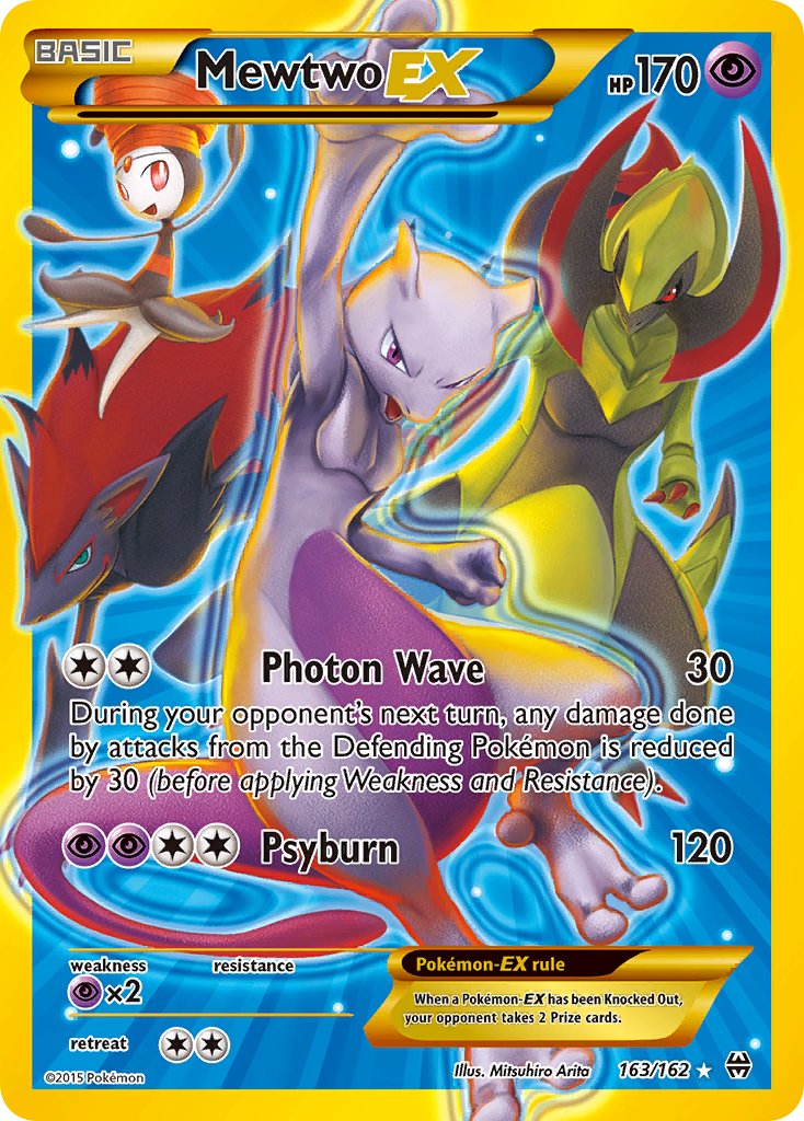 Mewtwo EX Secret Rare - 163/162 - BREAKthrough - Holo - Card Cavern