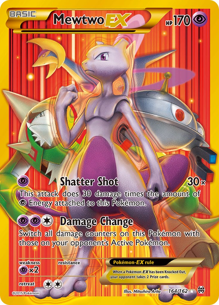 Mewtwo EX Secret Rare - 164/162 - BREAKthrough - Holo - Card Cavern