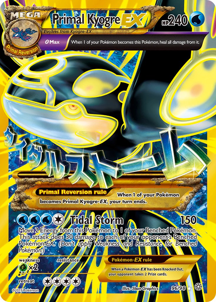 Primal Kyogre EX Full Art - 96/98 - Ancient Origins - Holo - Card Cavern