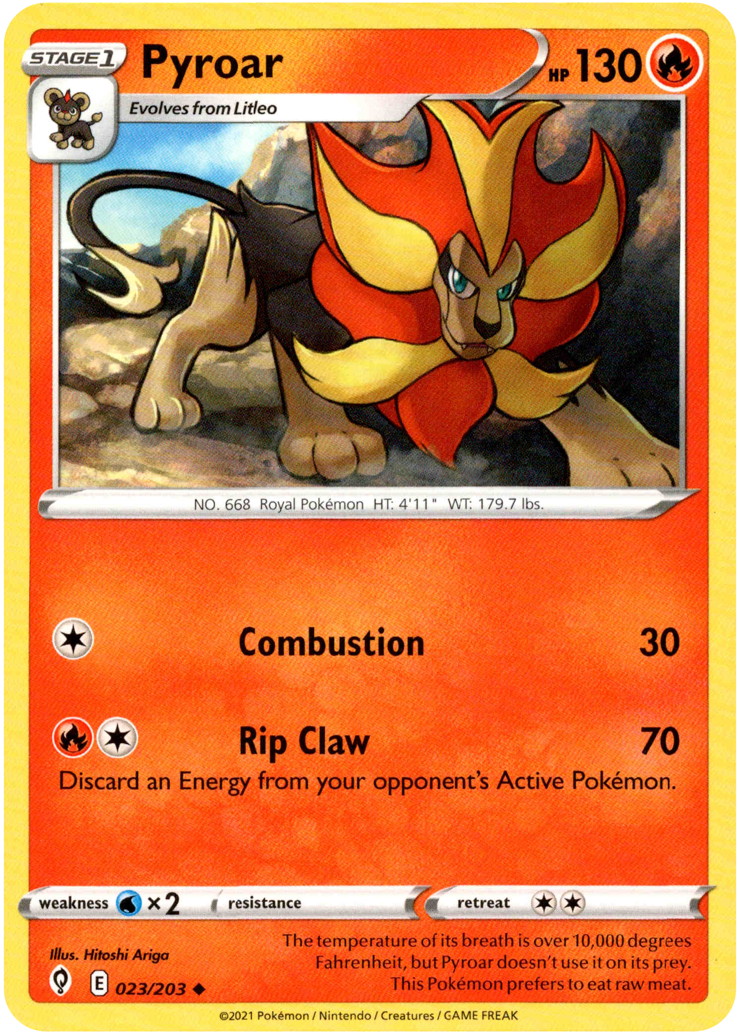 Pyroar - 023/203 - Evolving Skies - Card Cavern