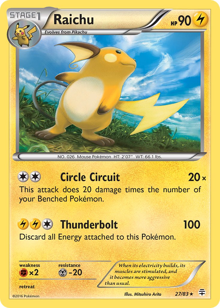 Raichu - 27/83 - Generations - Holo - Card Cavern