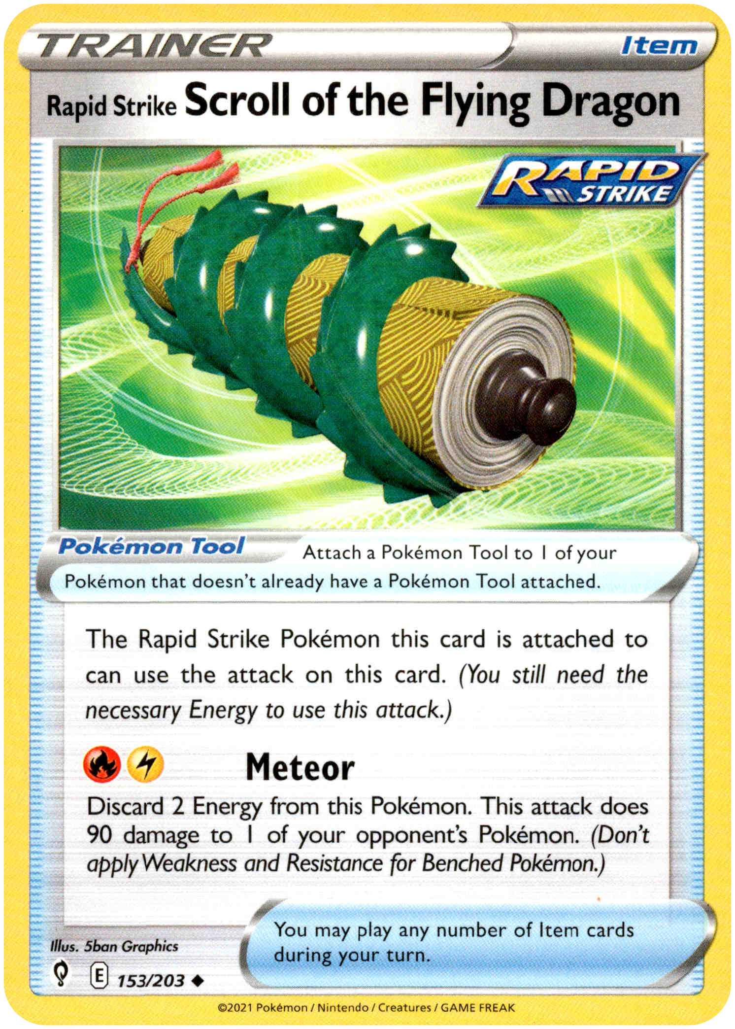 Rapid Strike Scroll of the Flying Dragon - 153/203 - Evolving Skies - Card Cavern