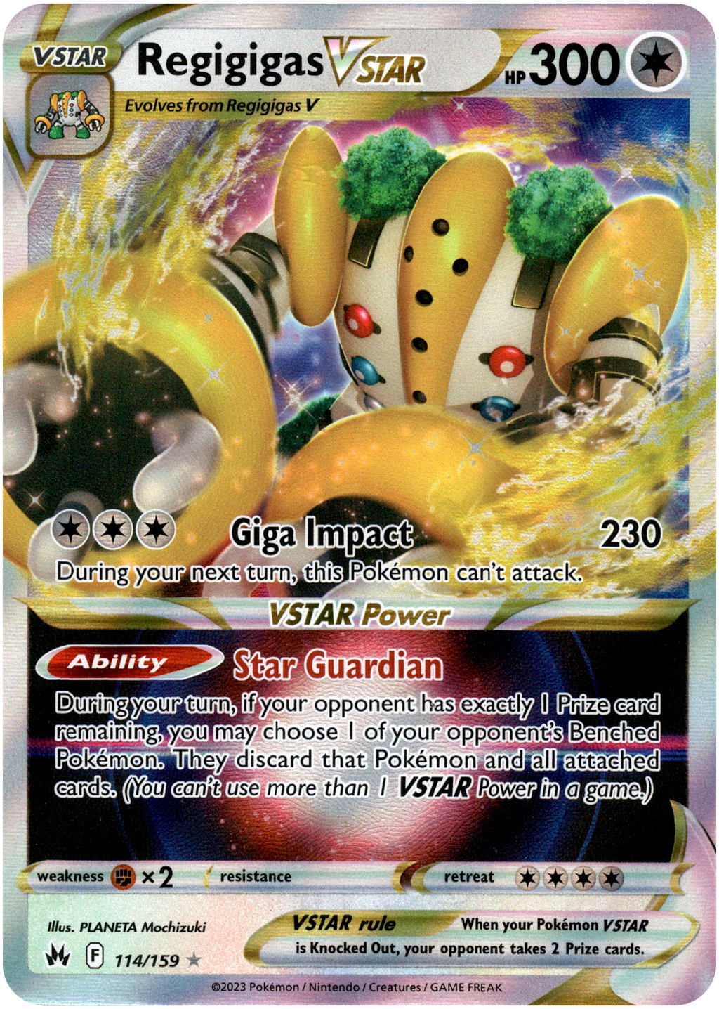 Pokemon Trading Card Game S12a 125/172 RRR Regigigas VSTAR (Rank A)