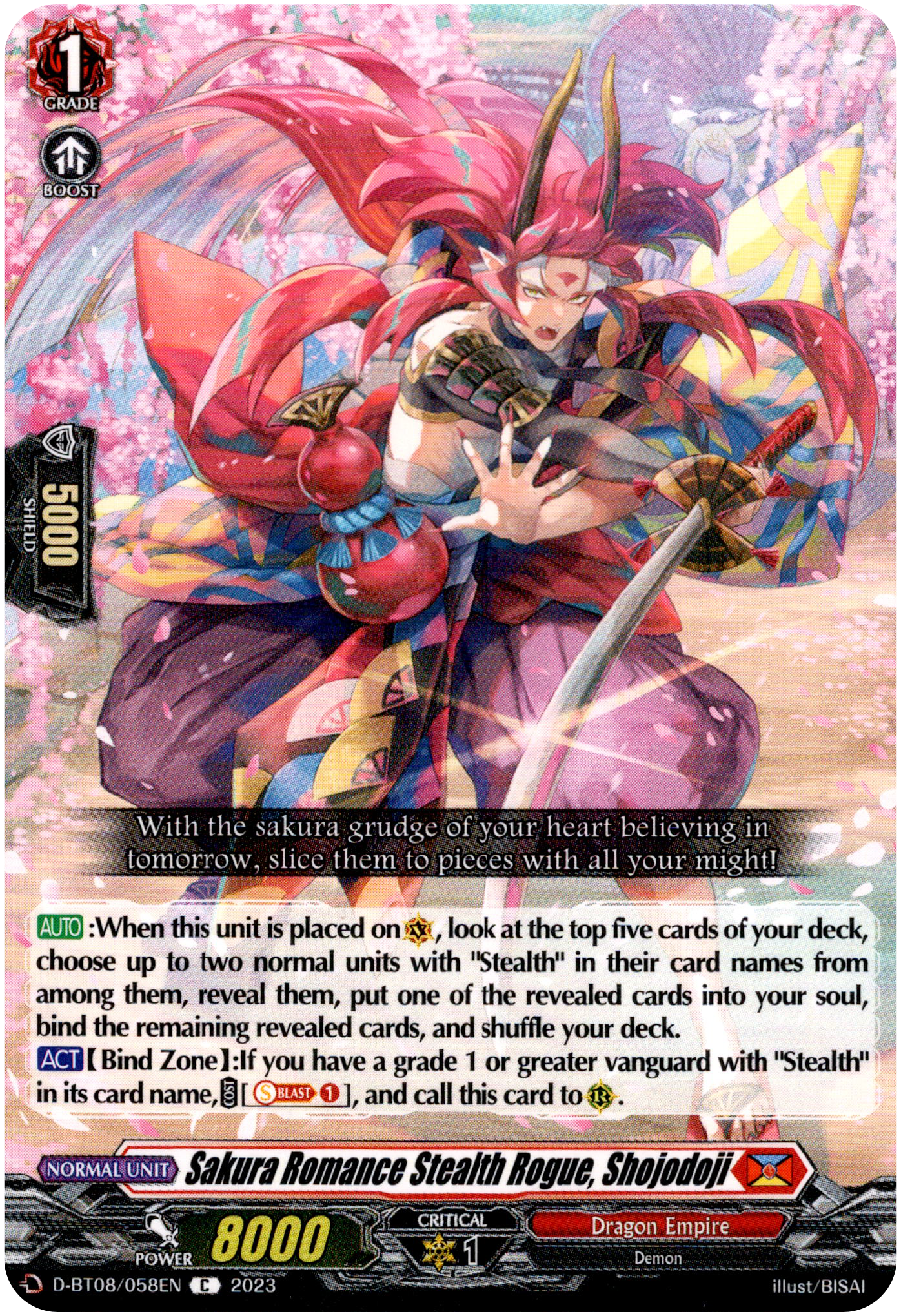 Sakura Romance Stealth Rogue, Shojodoji - D-BT08/058EN - Minerva Rising - Card Cavern