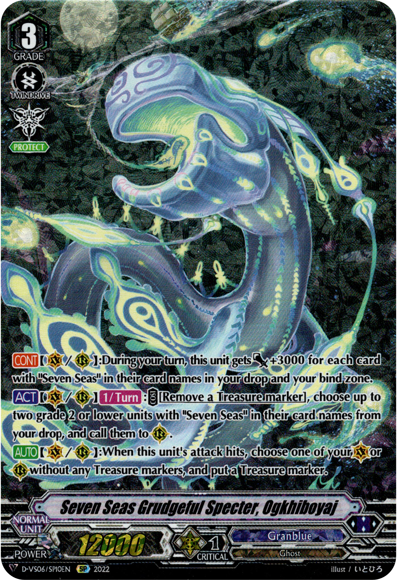 Seven Seas Grudgeful Specter, Ogkhiboyaj - D-VS06/SP10EN - V Clan Collection Vol.6 - Foil - Card Cavern