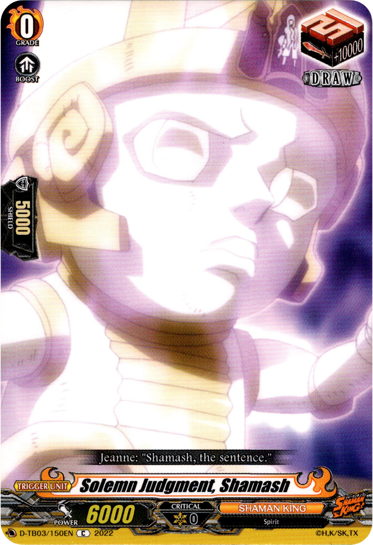 Solemn Judgment, Shamash - D-TB03/150EN - Shaman King - Card Cavern