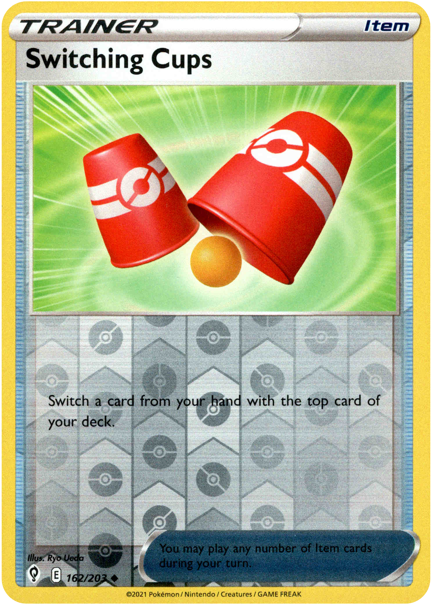 Switching Cups - 162/203 - Evolving Skies - Reverse Holo - Card Cavern