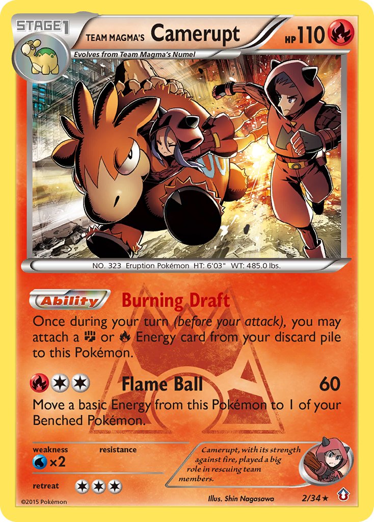 Team Magma's Camerupt - 2/34 - Double Crisis - Holo - Card Cavern