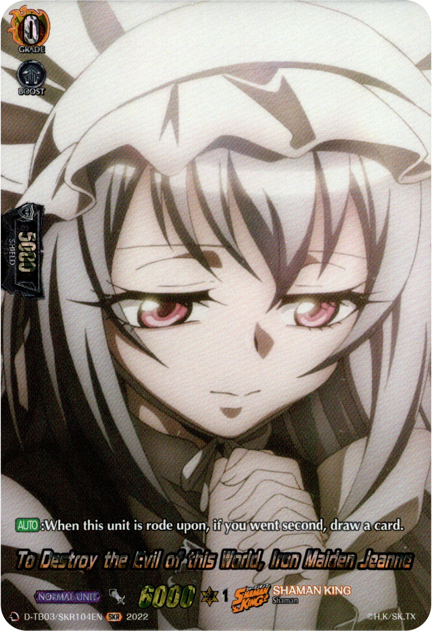 To Destroy the Evil of this World, Iron Maiden Jeanne - D-TB03/SKR104EN - Shaman King - Card Cavern