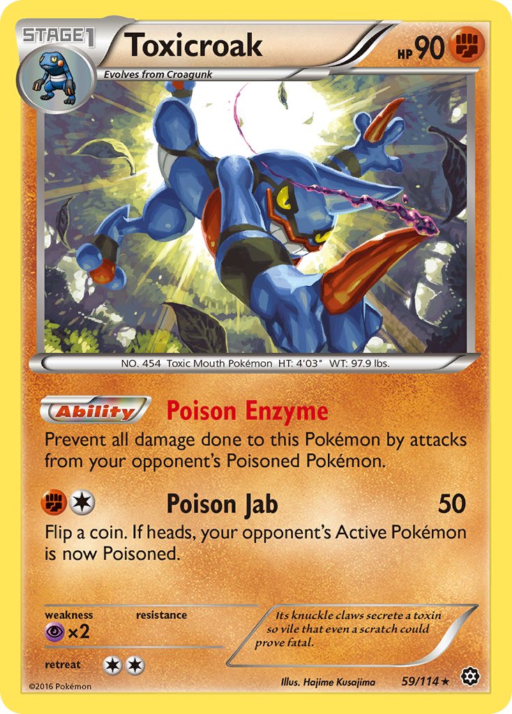 Toxicroak - 59/114 - Steam Siege - Card Cavern