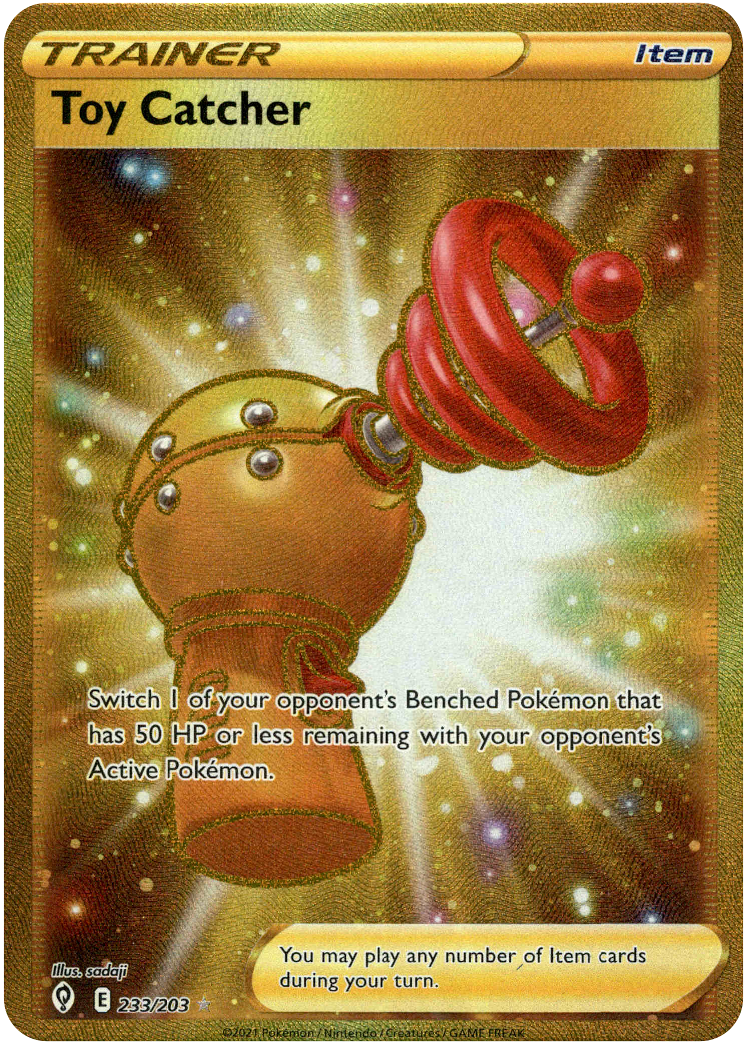 Toy Catcher Secret Rare - 233/203 - Evolving Skies - Holo - Card Cavern