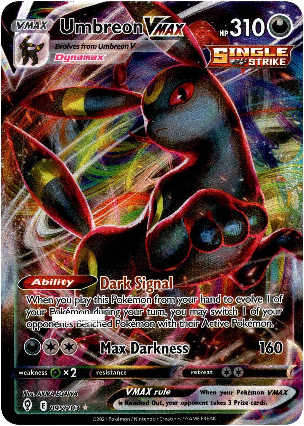 Umbreon VMAX - 095/203 - Evolving Skies - Holo – Card Cavern