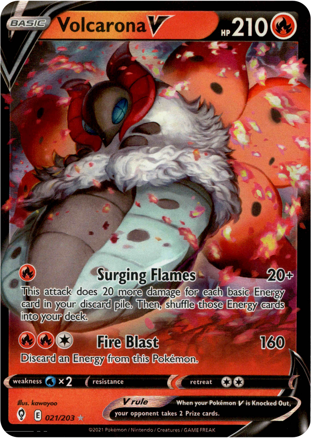 Volcarona V - 021/203 - Evolving Skies