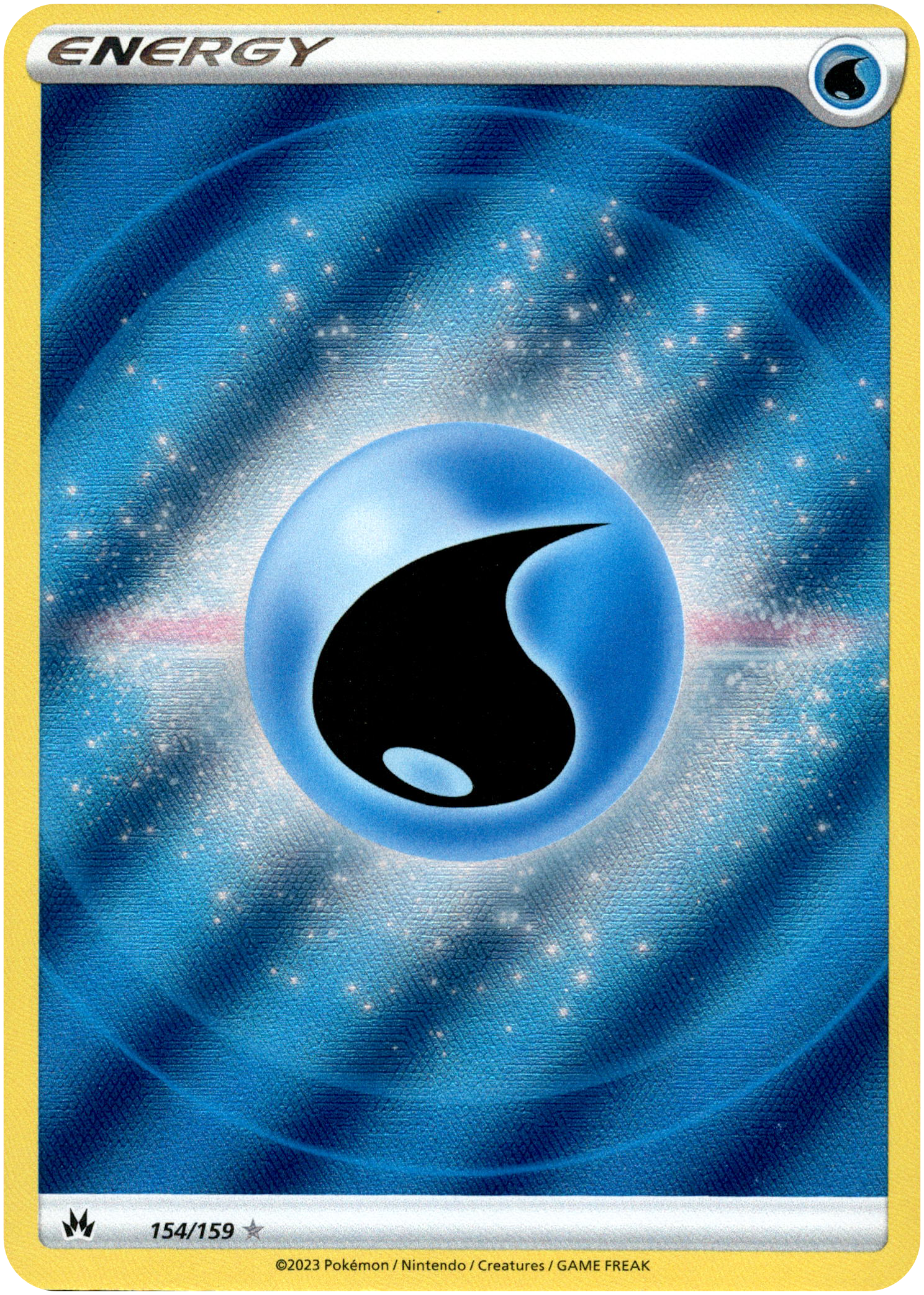 Water Energy Full Art - 154/159 - Crown Zenith - Holo - Card Cavern