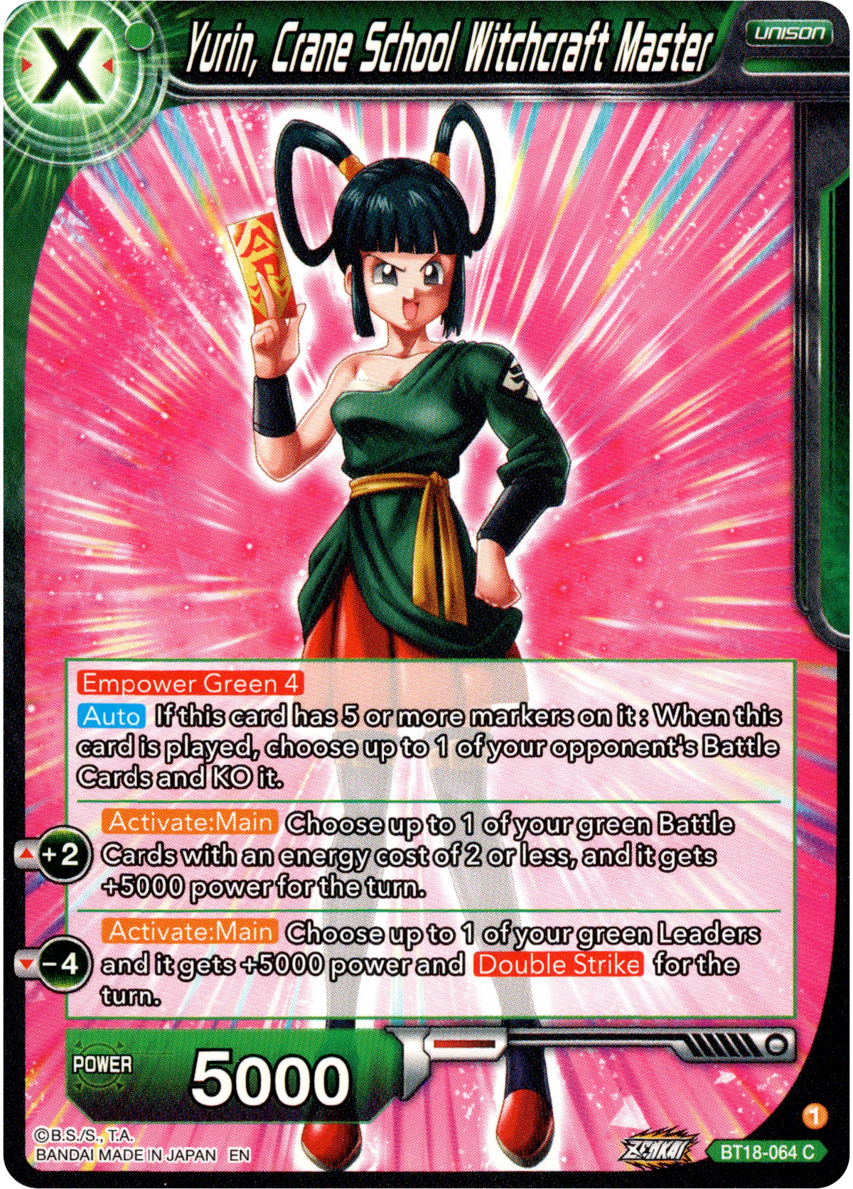 Yurin, Crane School Witchcraft Master - BT18-064 - Dawn of the Z-Legends - Card Cavern