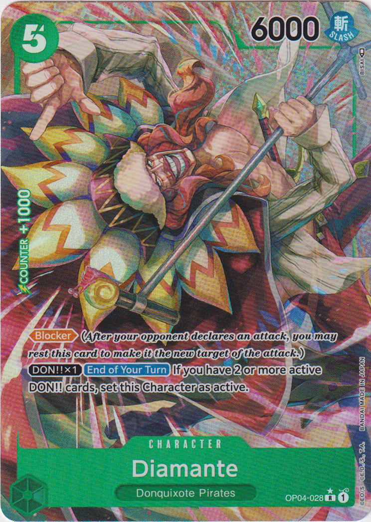 Diamante Alternate Art - OP04-028 R - Kingdoms of Intrigue - Foil - Card Cavern