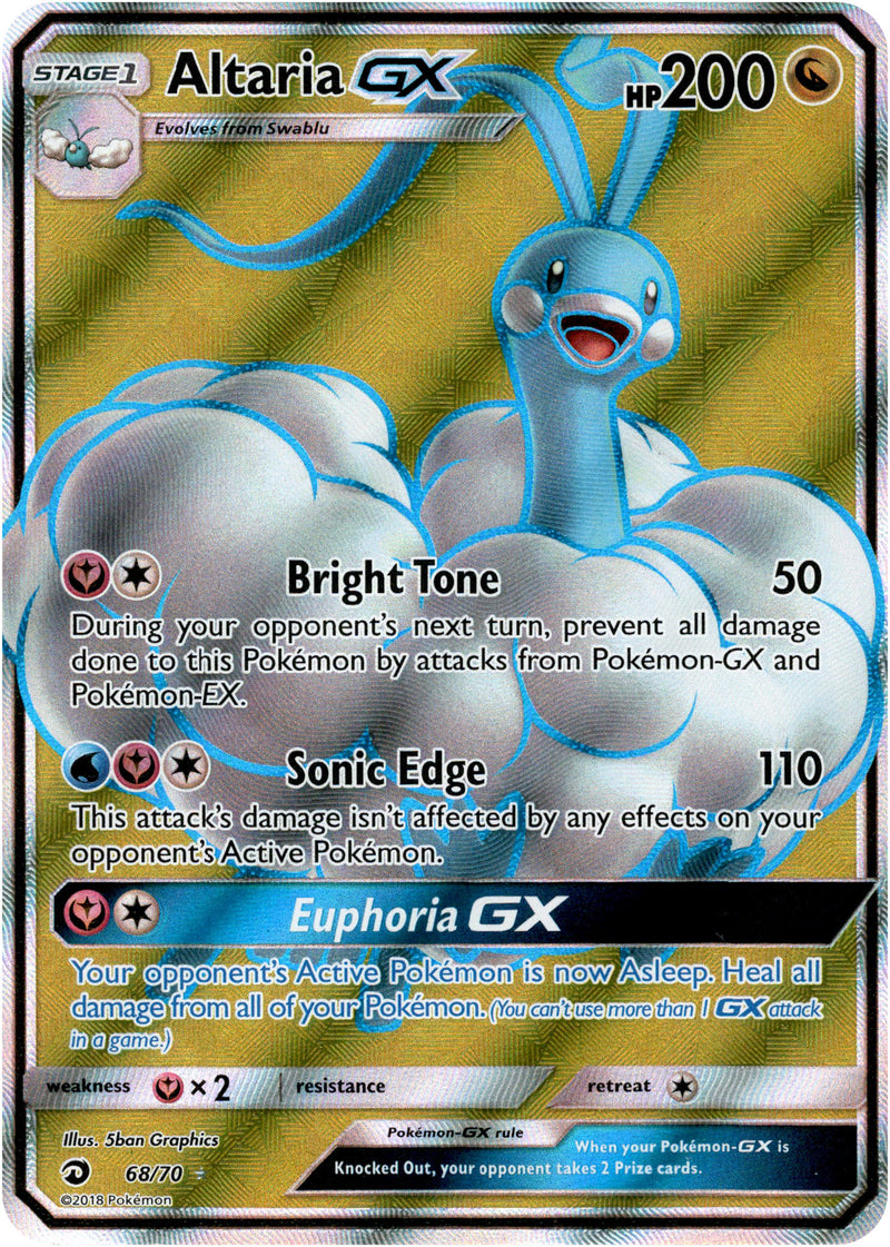 pokemon card altaria Altaria GX Full Art - 68/70 - Dragon Majesty