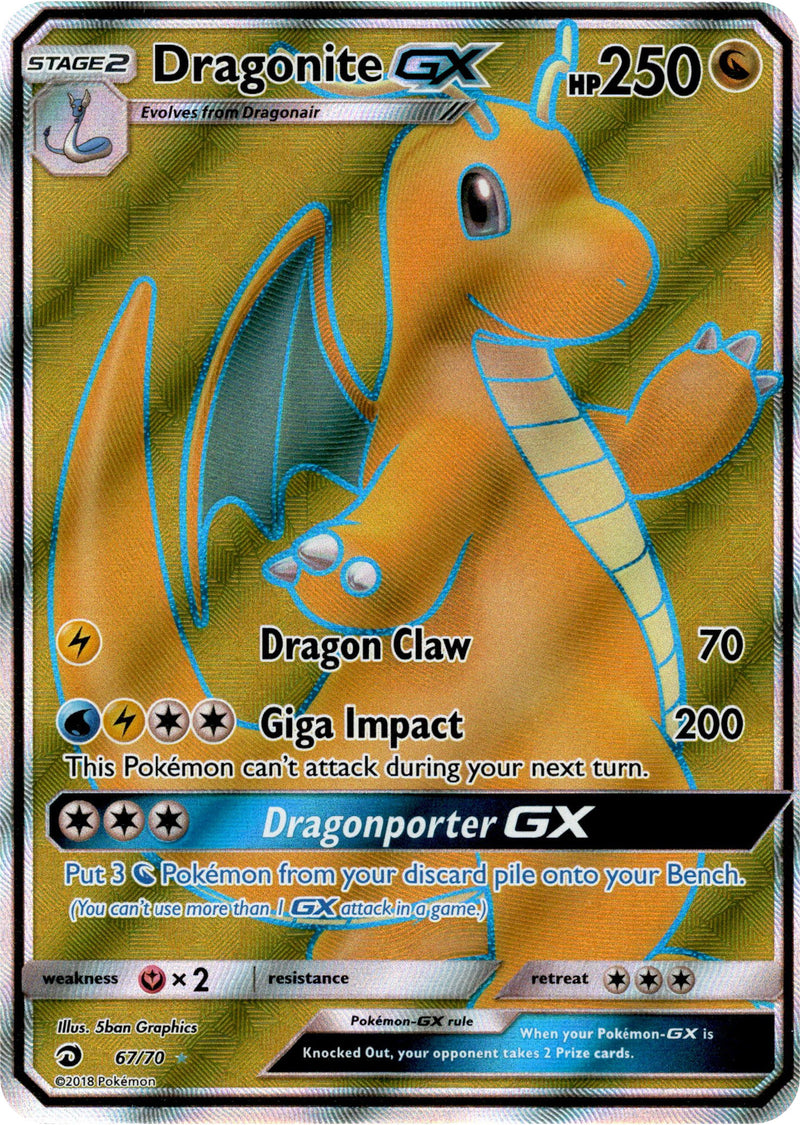 Dragonite GX Full Art - 67/70 - Dragon Majesty - Holo Card Cavern Trading Cards, LLC Dragonite GX Full Art - 67/70 - Dragon Majesty - Holo Card Cavern Trading Cards, LLC