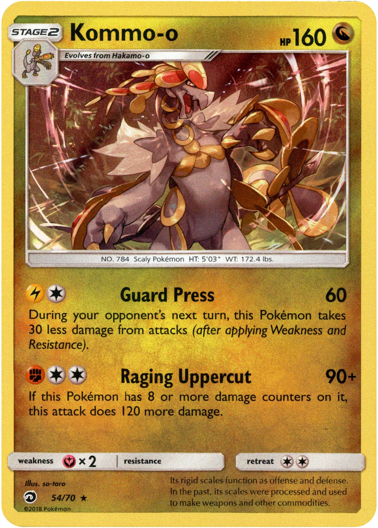 Kommo-o - 54/70 - Dragon Majesty - Holo - Card Cavern