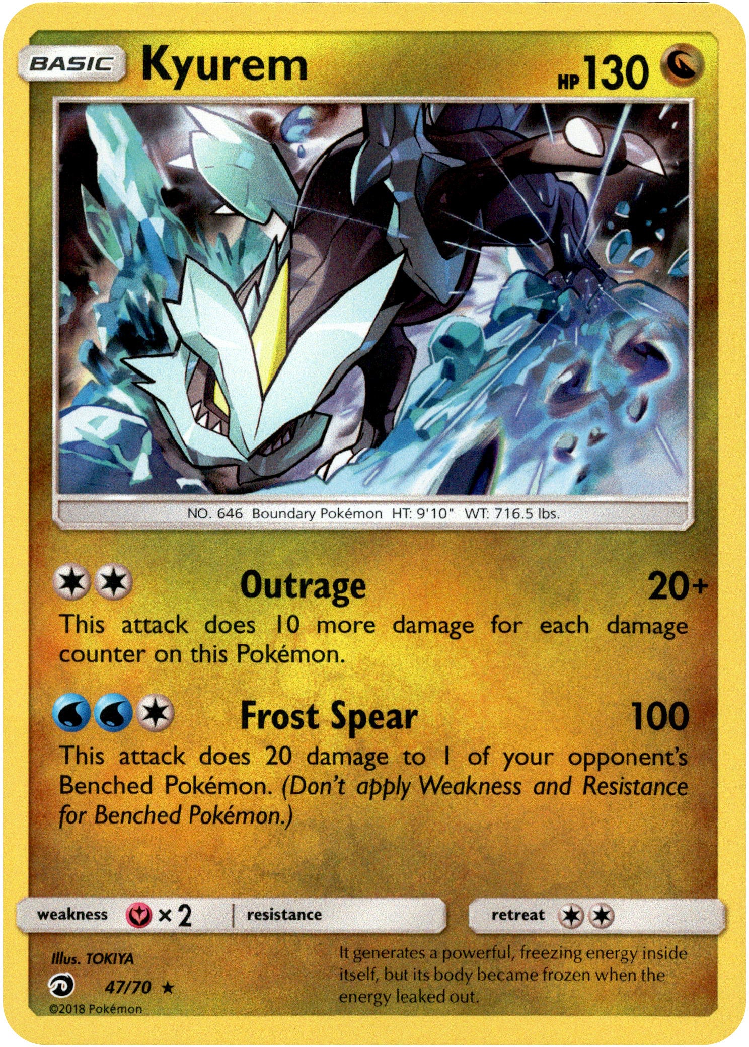 Kyurem - 47/70 - Dragon Majesty - Holo - Card Cavern