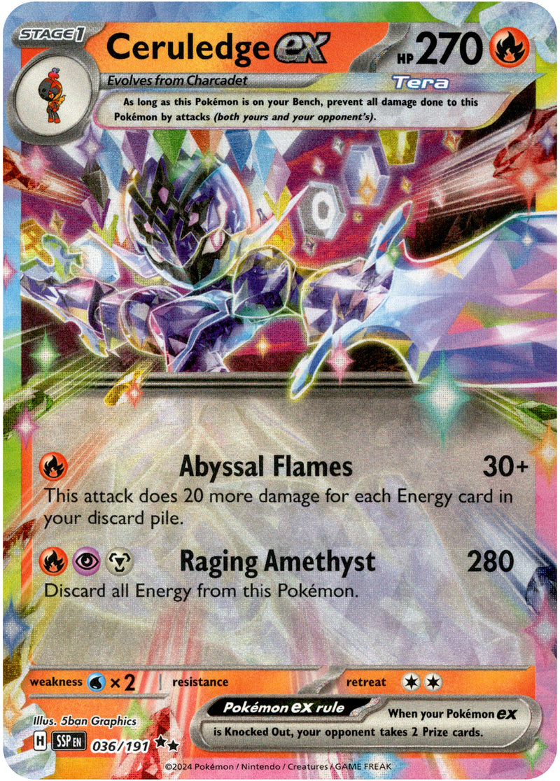 Ceruledge ex - 036/191 - Surging Sparks - Holo - Card Cavern
