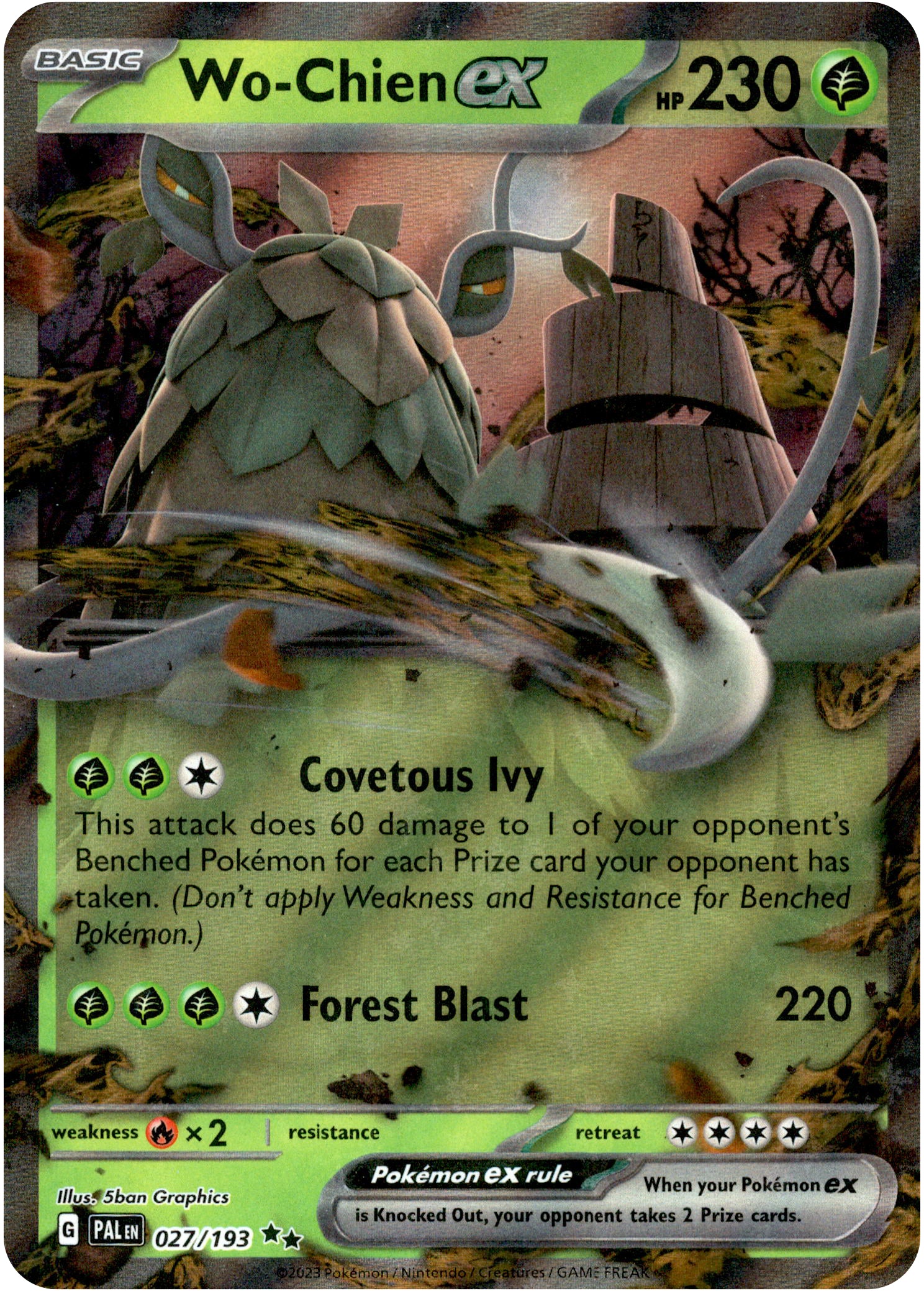Wo-Chien ex - 027/193 - Paldea Evolved - Holo - Card Cavern