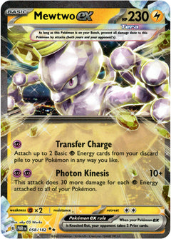 Mewtwo ex - 058/182 - Paradox Rift - Holo - Card Cavern