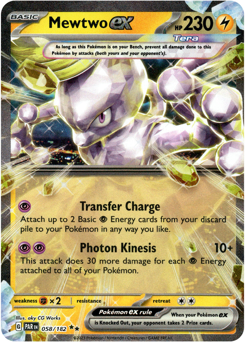 Mewtwo ex - 058/182 - Paradox Rift - Holo Mewtwo ex - 058/182 - Paradox Rift - Holo